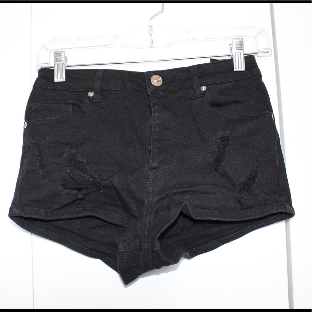 High waisted jean shorts